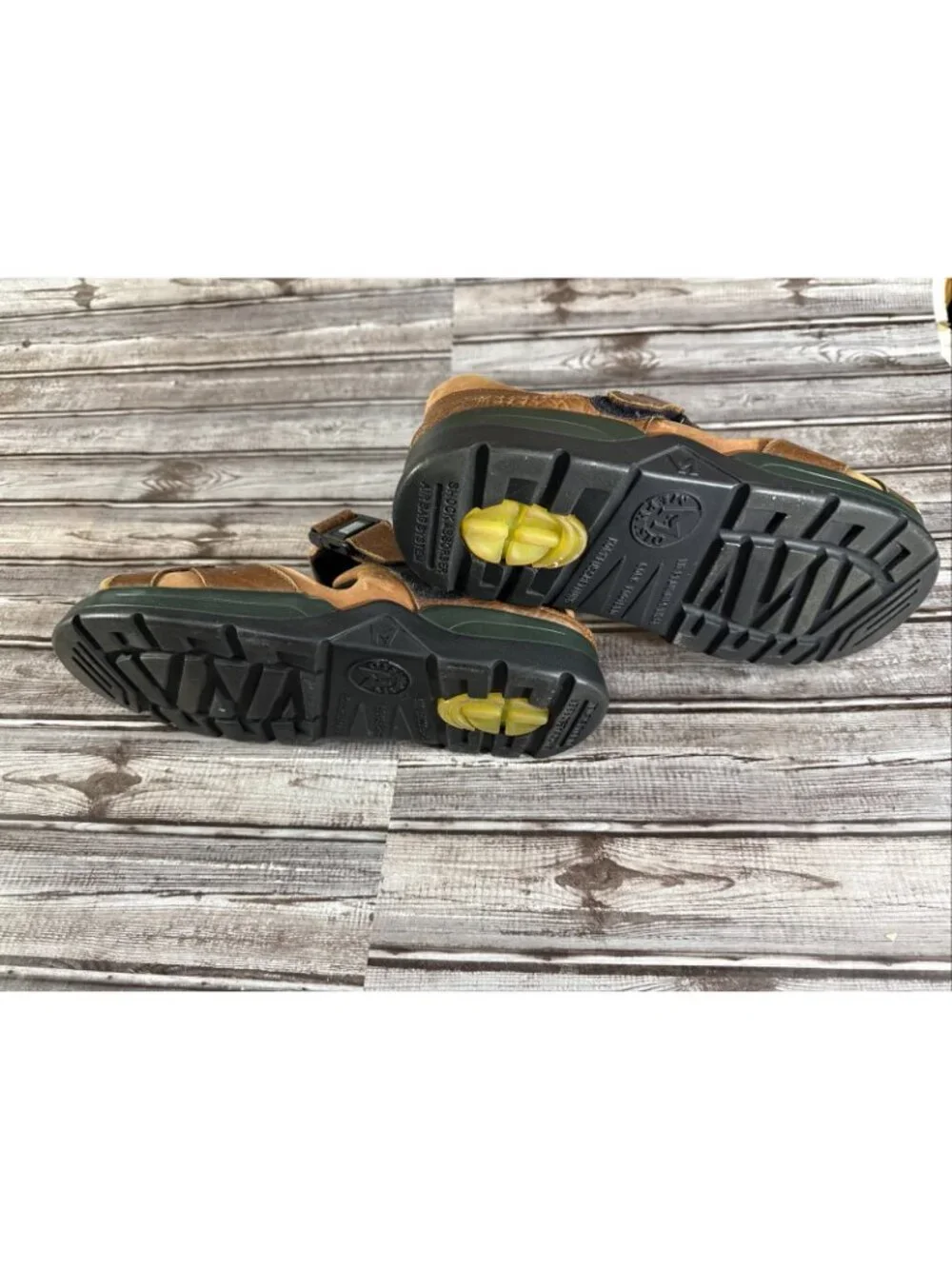 Mephisto Men’s Size 45 EU Size 12 US Leather  Chestnut Shark Sandals